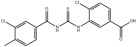 4-CHLORO-3-[[[(3-CHLORO-4-METHYLBENZOYL)AMINO]THIOXOMETHYL]AMINO]-BENZOIC ACID