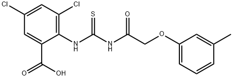 3,5-DICHLORO-2-[[[[(3-METHYLPHENOXY)ACETYL]AMINO]THIOXOMETHYL]AMINO]-BENZOIC ACID