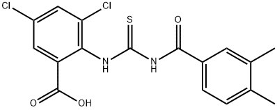 3,5-DICHLORO-2-[[[(3,4-DIMETHYLBENZOYL)AMINO]THIOXOMETHYL]AMINO]-BENZOIC ACID