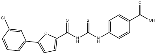 4-[[[[[5-(3-CHLOROPHENYL)-2-FURANYL]CARBONYL]AMINO]THIOXOMETHYL]AMINO]-BENZOIC ACID