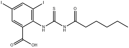 3,5-DIIODO-2-[[[(1-OXOHEXYL)AMINO]THIOXOMETHYL]AMINO]-BENZOIC ACID