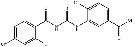 4-CHLORO-3-[[[(2,4-DICHLOROBENZOYL)AMINO]THIOXOMETHYL]AMINO]-BENZOIC ACID Structural