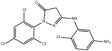 1-(2,4,6-Trichlorophenyl)-3-(5-amino-2-chloroanilino)-5-pyrazolone Structural