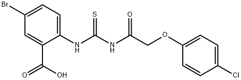 5-BROMO-2-[[[[(4-CHLOROPHENOXY)ACETYL]AMINO]THIOXOMETHYL]AMINO]-BENZOIC ACID