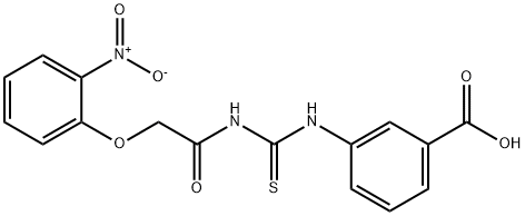 3-[[[[(2-NITROPHENOXY)ACETYL]AMINO]THIOXOMETHYL]AMINO]-BENZOIC ACID Structural