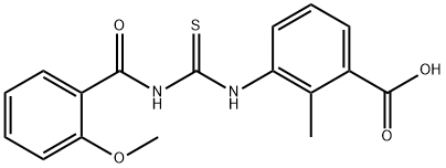 3-[[[(2-METHOXYBENZOYL)AMINO]THIOXOMETHYL]AMINO]-2-METHYL-BENZOIC ACID