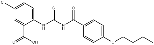 2-[[[(4-BUTOXYBENZOYL)AMINO]THIOXOMETHYL]AMINO]-5-CHLORO-BENZOIC ACID