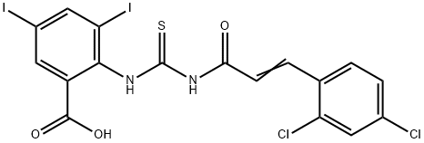 2-[[[[3-(2,4-DICHLOROPHENYL)-1-OXO-2-PROPENYL]AMINO]THIOXOMETHYL]AMINO]-3,5-DIIODO-BENZOIC ACID