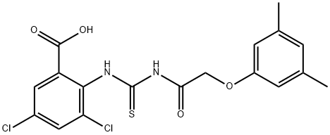 3,5-DICHLORO-2-[[[[(3,5-DIMETHYLPHENOXY)ACETYL]AMINO]THIOXOMETHYL]AMINO]-BENZOIC ACID