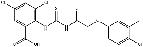 3,5-DICHLORO-2-[[[[(4-CHLORO-3-METHYLPHENOXY)ACETYL]AMINO]THIOXOMETHYL]AMINO]-BENZOIC ACID Structural