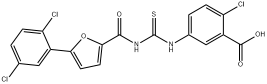 2-CHLORO-5-[[[[[5-(2,5-DICHLOROPHENYL)-2-FURANYL]CARBONYL]AMINO]THIOXOMETHYL]AMINO]-BENZOIC ACID