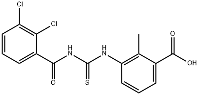 3-[[[(2,3-DICHLOROBENZOYL)AMINO]THIOXOMETHYL]AMINO]-2-METHYL-BENZOIC ACID Structural