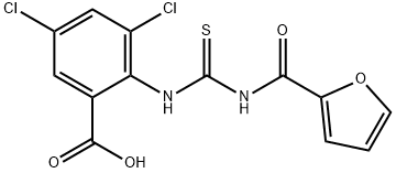 3,5-DICHLORO-2-[[[(2-FURANYLCARBONYL)AMINO]THIOXOMETHYL]AMINO]-BENZOIC ACID