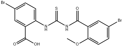 5-BROMO-2-[[[(5-BROMO-2-METHOXYBENZOYL)AMINO]THIOXOMETHYL]AMINO]-BENZOIC ACID