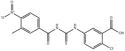 2-CHLORO-5-[[[(3-METHYL-4-NITROBENZOYL)AMINO]THIOXOMETHYL]AMINO]-BENZOIC ACID