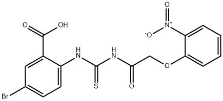 5-BROMO-2-[[[[(2-NITROPHENOXY)ACETYL]AMINO]THIOXOMETHYL]AMINO]-BENZOIC ACID