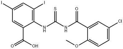 2-[[[(5-CHLORO-2-METHOXYBENZOYL)AMINO]THIOXOMETHYL]AMINO]-3,5-DIIODO-BENZOIC ACID