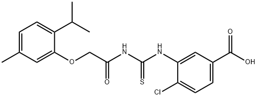 4-CHLORO-3-[[[[[5-METHYL-2-(1-METHYLETHYL)PHENOXY]ACETYL]AMINO]THIOXOMETHYL]AMINO]-BENZOIC ACID