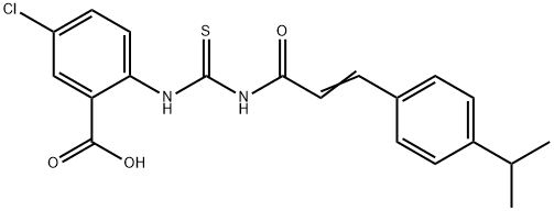 5-CHLORO-2-[[[[3-[4-(1-METHYLETHYL)PHENYL]-1-OXO-2-PROPENYL]AMINO]THIOXOMETHYL]AMINO]-BENZOIC ACID