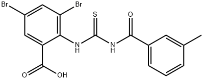 3,5-DIBROMO-2-[[[(3-METHYLBENZOYL)AMINO]THIOXOMETHYL]AMINO]-BENZOIC ACID