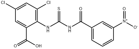 3,5-DICHLORO-2-[[[(3-NITROBENZOYL)AMINO]THIOXOMETHYL]AMINO]-BENZOIC ACID