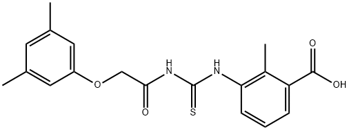 3-[[[[(3,5-DIMETHYLPHENOXY)ACETYL]AMINO]THIOXOMETHYL]AMINO]-2-METHYL-BENZOIC ACID