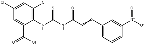 3,5-DICHLORO-2-[[[[3-(3-NITROPHENYL)-1-OXO-2-PROPENYL]AMINO]THIOXOMETHYL]AMINO]-BENZOIC ACID