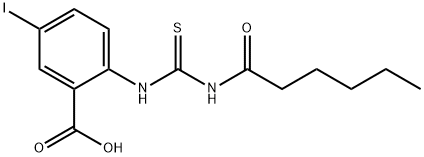 5-IODO-2-[[[(1-OXOHEXYL)AMINO]THIOXOMETHYL]AMINO]-BENZOIC ACID