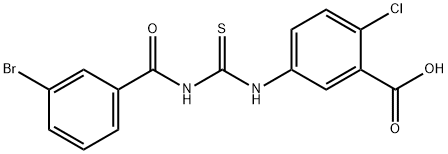 5-[[[(3-BROMOBENZOYL)AMINO]THIOXOMETHYL]AMINO]-2-CHLORO-BENZOIC ACID Structural