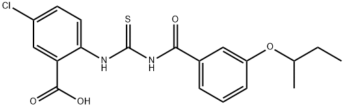 5-CHLORO-2-[[[[3-(1-METHYLPROPOXY)BENZOYL]AMINO]THIOXOMETHYL]AMINO]-BENZOIC ACID Structural