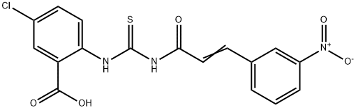 5-CHLORO-2-[[[[3-(3-NITROPHENYL)-1-OXO-2-PROPENYL]AMINO]THIOXOMETHYL]AMINO]-BENZOIC ACID