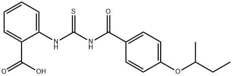 2-[[[[4-(1-METHYLPROPOXY)BENZOYL]AMINO]THIOXOMETHYL]AMINO]-BENZOIC ACID Structural