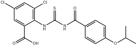 3,5-DICHLORO-2-[[[[4-(1-METHYLETHOXY)BENZOYL]AMINO]THIOXOMETHYL]AMINO]-BENZOIC ACID