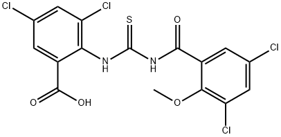 3,5-DICHLORO-2-[[[(3,5-DICHLORO-2-METHOXYBENZOYL)AMINO]THIOXOMETHYL]AMINO]-BENZOIC ACID