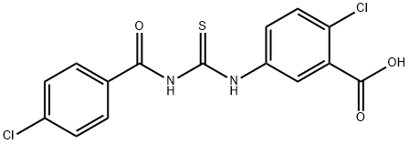 2-CHLORO-5-[[[(4-CHLOROBENZOYL)AMINO]THIOXOMETHYL]AMINO]-BENZOIC ACID