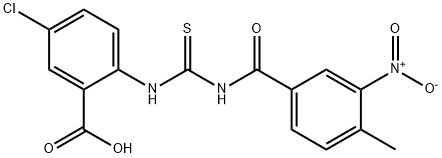 5-CHLORO-2-[[[(4-METHYL-3-NITROBENZOYL)AMINO]THIOXOMETHYL]AMINO]-BENZOIC ACID