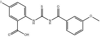 5-IODO-2-[[[(3-METHOXYBENZOYL)AMINO]THIOXOMETHYL]AMINO]-BENZOIC ACID