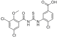 4-CHLORO-3-[[[(3,5-DICHLORO-2-METHOXYBENZOYL)AMINO]THIOXOMETHYL]AMINO]-BENZOIC ACID