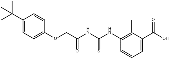 3-[[[[[4-(1,1-DIMETHYLETHYL)PHENOXY]ACETYL]AMINO]THIOXOMETHYL]AMINO]-2-METHYL-BENZOIC ACID Structural