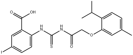 5-IODO-2-[[[[[5-METHYL-2-(1-METHYLETHYL)PHENOXY]ACETYL]AMINO]THIOXOMETHYL]AMINO]-BENZOIC ACID