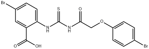 5-BROMO-2-[[[[(4-BROMOPHENOXY)ACETYL]AMINO]THIOXOMETHYL]AMINO]-BENZOIC ACID