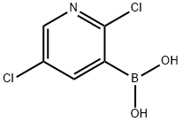 2,5-DICHLOROPYRIDINE-3-BORONIC ACID Structural