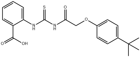 2-[[[[[4-(1,1-DIMETHYLETHYL)PHENOXY]ACETYL]AMINO]THIOXOMETHYL]AMINO]-BENZOIC ACID