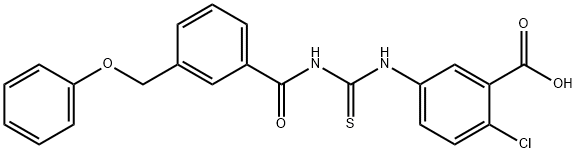 2-CHLORO-5-[[[[3-(PHENOXYMETHYL)BENZOYL]AMINO]THIOXOMETHYL]AMINO]-BENZOIC ACID Structural