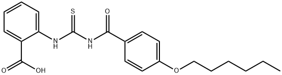 2-[[[[4-(HEXYLOXY)BENZOYL]AMINO]THIOXOMETHYL]AMINO]-BENZOIC ACID