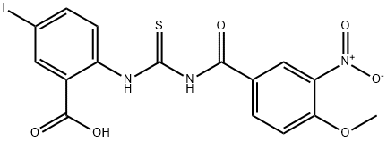 5-IODO-2-[[[(4-METHOXY-3-NITROBENZOYL)AMINO]THIOXOMETHYL]AMINO]-BENZOIC ACID Structural