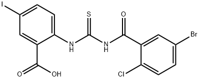 2-[[[(5-BROMO-2-CHLOROBENZOYL)AMINO]THIOXOMETHYL]AMINO]-5-IODO-BENZOIC ACID