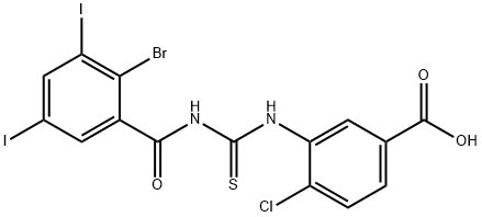 3-[[[(2-BROMO-3,5-DIIODOBENZOYL)AMINO]THIOXOMETHYL]AMINO]-4-CHLORO-BENZOIC ACID