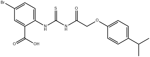 5-BROMO-2-[[[[[4-(1-METHYLETHYL)PHENOXY]ACETYL]AMINO]THIOXOMETHYL]AMINO]-BENZOIC ACID