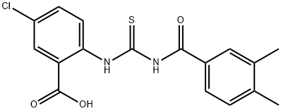 5-CHLORO-2-[[[(3,4-DIMETHYLBENZOYL)AMINO]THIOXOMETHYL]AMINO]-BENZOIC ACID